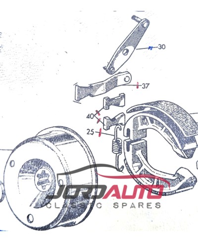 Palancas sistema mando freno de la transmisión SEAT 600N
