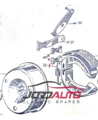 Palancas sistema mando freno de la transmisión SEAT 600N